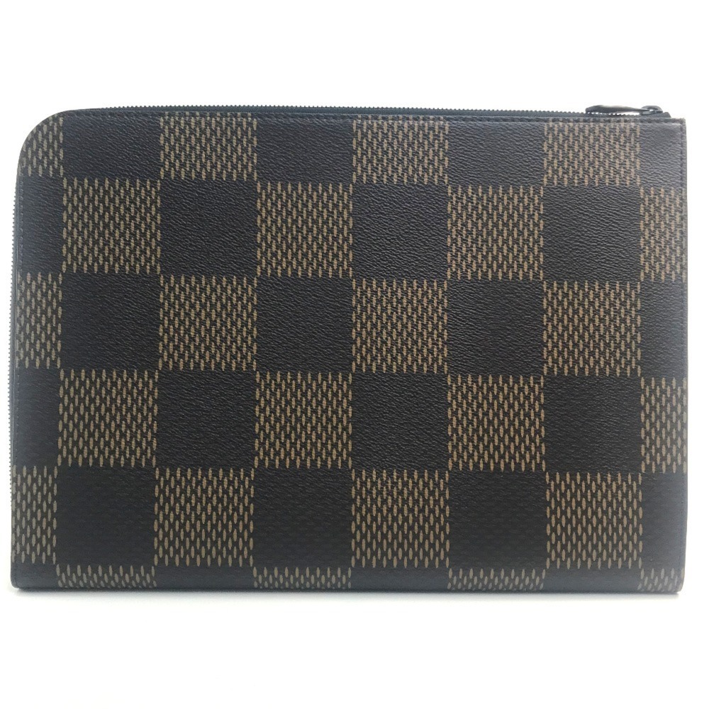 LOUIS VUITTON Brown Damier Canvas Pochette Clutch Bag - Picture 2 of 10